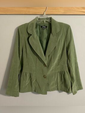 Elementz petites Sage Green Peplum Blazer Jacket Petite Large